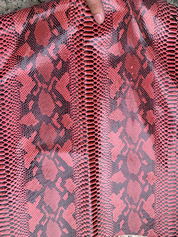 snake print leather